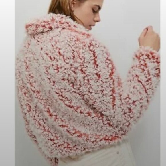 NWT Anthropologie Brenna Faux Fur Rose Puffer Jacket SIZE XS - Picture 5 of 10